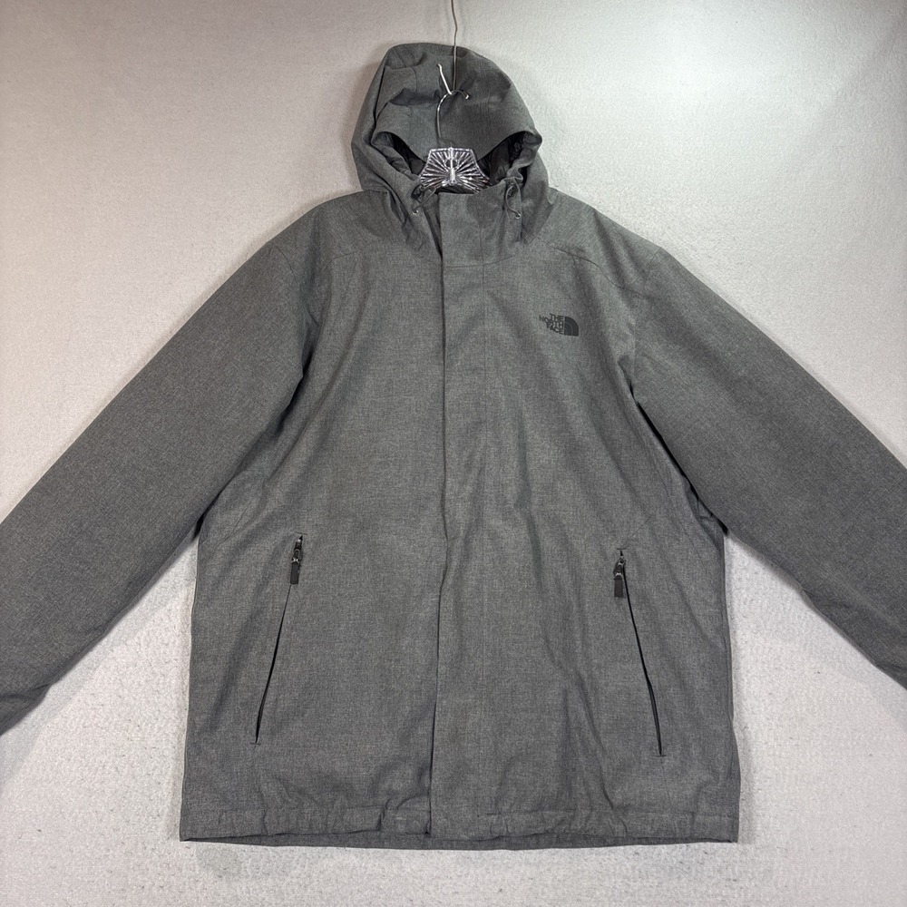 The North Face Inlux Dryvent Waterproof Hooded Insulated Winter Jacket, Grey, XL